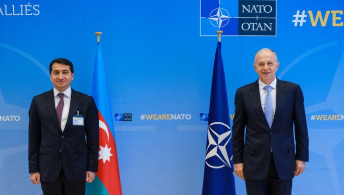 Hikmət Hacıyev NATO Baş katibinin müavini ilə görüşdü  