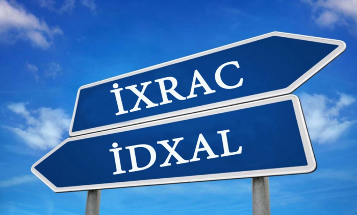 Bu il ixrac və idxal edilən məhsulların statisitikası