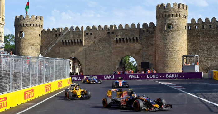   Die Vorbereitungen für den "Formel-1-Grand-Prix" von Aserbaidschan in Baku stehen kurz vor dem Abschluss  