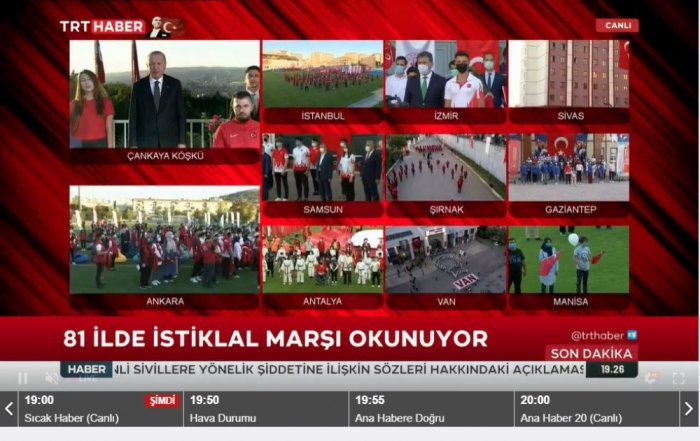  Türkiyənin hər yerində eyni vaxtda İstiqlal marşı oxundu -  VİDEO  