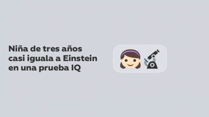 Una niña británica de tres años casi iguala a Einstein en una prueba de coeficiente intelectual