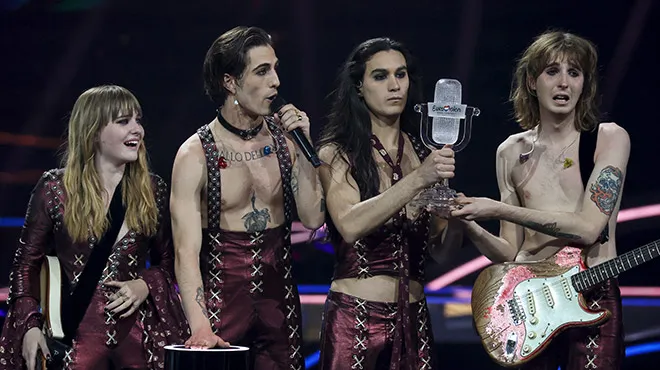  Eurovision 2021:  le chanteur du groupe italien Måneskin ne s