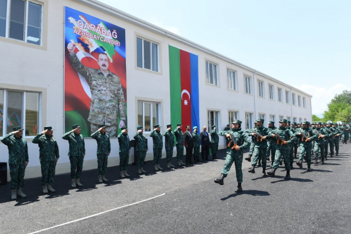   Aserbaidschanischer Staatsgrenzdienst eröffnet neue Militäreinheit im befreiten Zangilan  