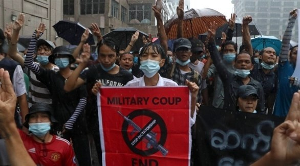 تظاهرات في ميانمار بعد ثلاثة أشهر من الانقلاب