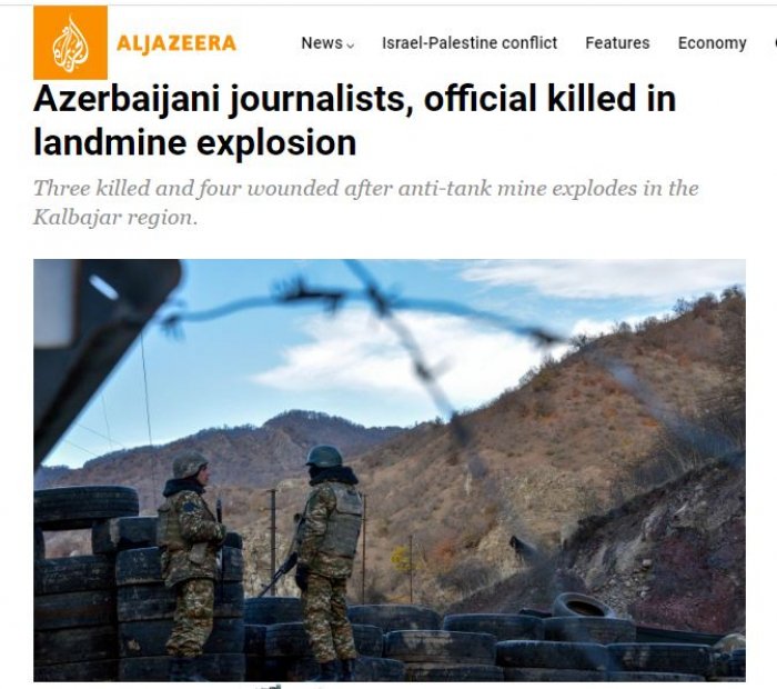     Al Jazeera:   "Armenia sigue cometer actos de terrorismo"  