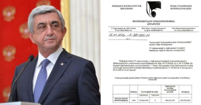   Sargsyán difunde documento:  En la Segunda Guerra de Karabaj desaperecieron 1064 militares armenios 