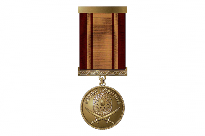  Varios militares azerbaiyanos reciben la medalla "Por la Patria" 