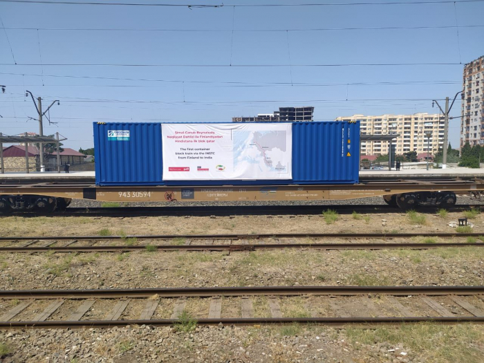  First block train along North-South corridor arrives in Azerbaijan 