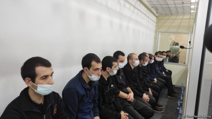   Armenian sabotage group giving testimony in Baku  