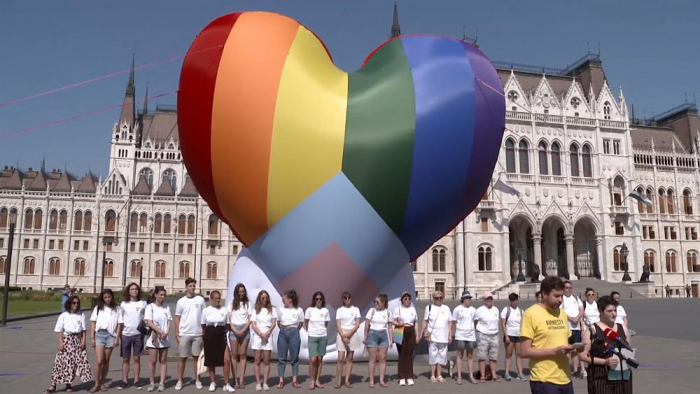   Activists protest Hungary