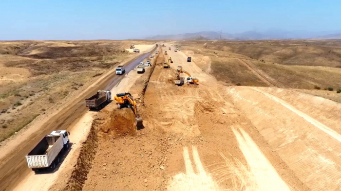  Azerbaijan continues construction of highway connecting several liberated districts – PHOTO 