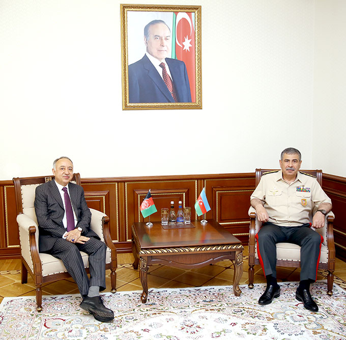 Azerbaijani defense minister meets with newly-appointed Afghan ambassador
