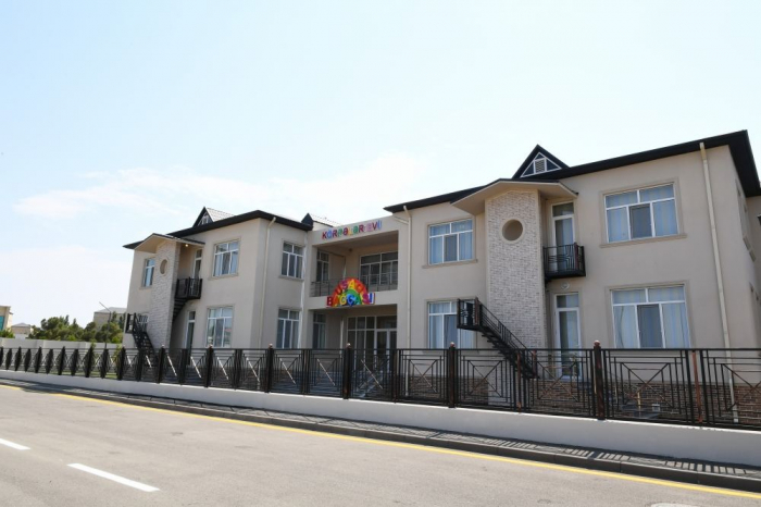   President Aliyev attends opening of kindergarten in Naftalan  