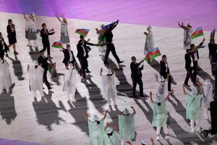  Azerbaijani team marches at parade of athletes within opening of Tokyo Olympics -  PHOTOS 