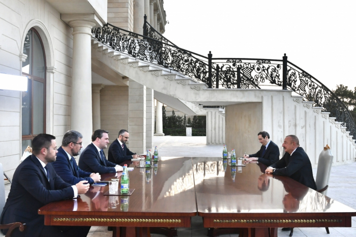  President Ilham Aliyev receives delegation led by Serbian FM 