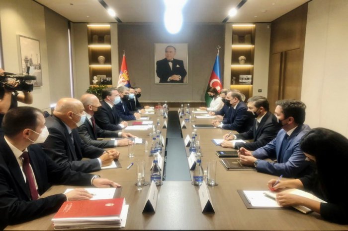  Azerbaijani, Serbian FMs hold meeting in Baku 