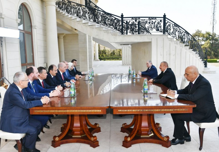   Azerbaijani president receives Turkish delegation  