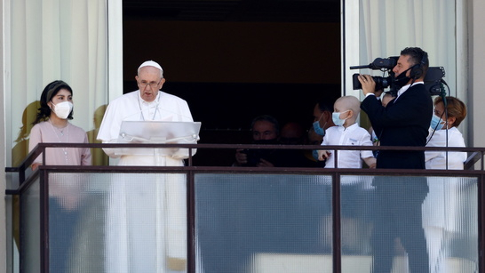 Pope appears in public for first time since surgery