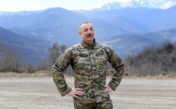   "Die Straße Kalbadschar-Latschin wird auf höchstem Niveau gebaut"   - Ilham Aliyev    