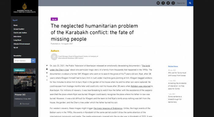 Qarabağın unudulmuş humanitar problemi:    itən şəxslərin taleyi   