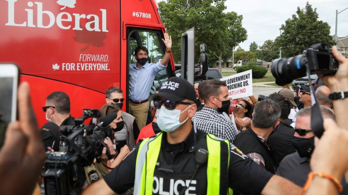 Canada election: Justin Trudeau rally cancelled after angry protests