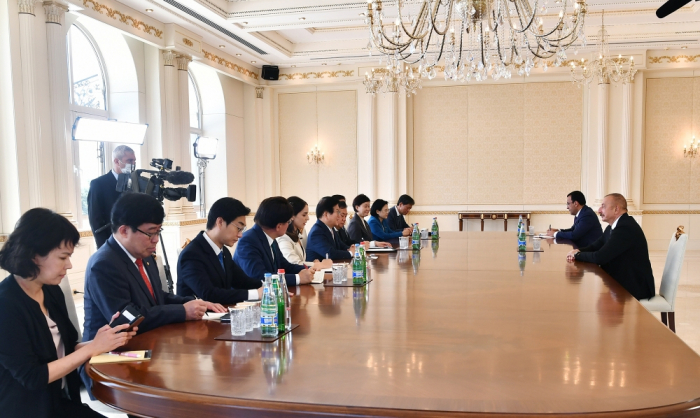  President Aliyev receives delegation led by speaker of Korean National Assembly 