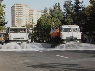 Bakıda növbəti dezinfeksiya işləri aparılıb  
