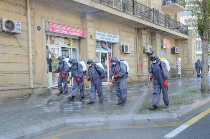 Paytaxtda növbəti geniş dezinfeksiya işləri aparılıb -  YENİLƏNİB   
