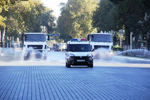 Gəncədə növbəti dezinfeksiya işləri aparılıb 