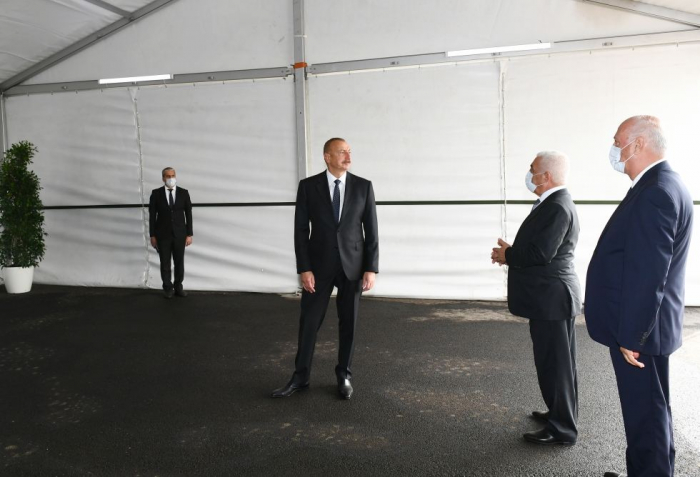  Präsident Ilham Aliyev eröffnet neue Pumpstation des Sumgayit-Kraftwerks -  FOTOS  