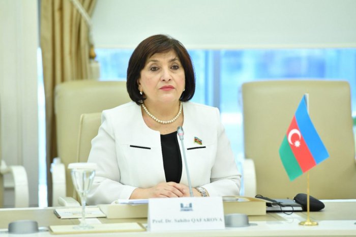 Sahibə Qafarova Vyanaya gedir  

