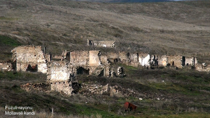   Videoaufnahmen des Mollavali-Dorfes in Füzuli   