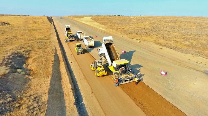 Aserbaidschan setzt den Bau der Autobahn Barda-Aghdam fort