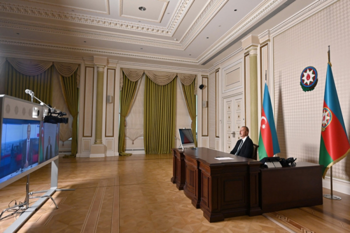   Präsident Ilham Aliyev gab dem Sender   "France 24"   ein Interview  