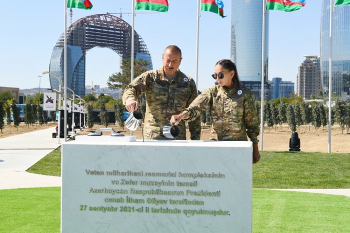  President Aliyev lays foundation stone for Patriotic War Memorial Complex and Museum of Victory 