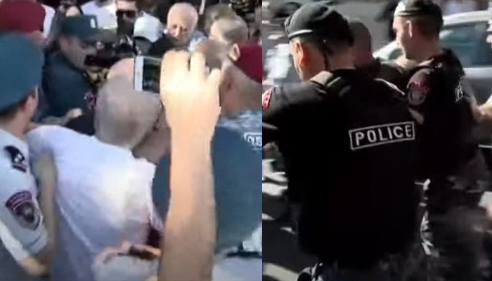    İrəvanda polis aksiyaçılara zor tətbiq edib -   VİDEO      