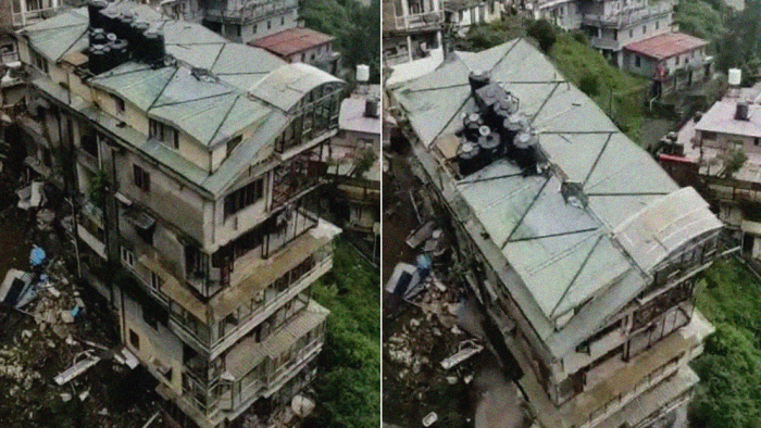 Colapsa como un castillo de naipes un edificio residencial de ocho pisos en la India