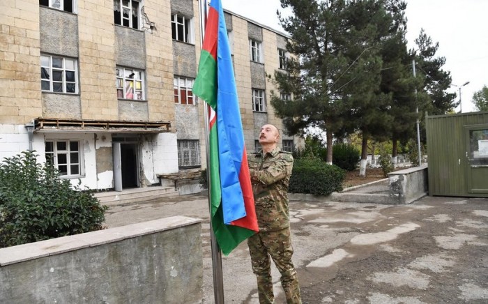   Im Dorf Talisch wurde die aserbaidschanische Flagge gehisst  