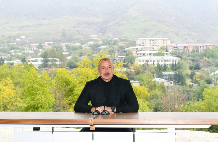  Liberation of Hadrut settlement allowed us to reach our goals, says President Ilham Aliyev 