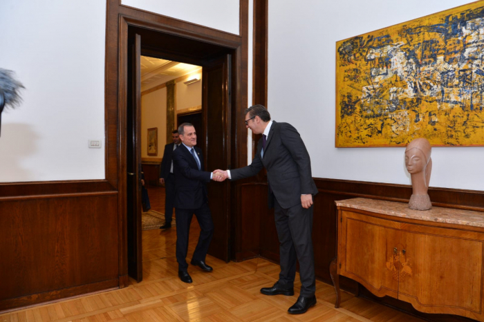   Azerbaijani FM meets with Serbian president  