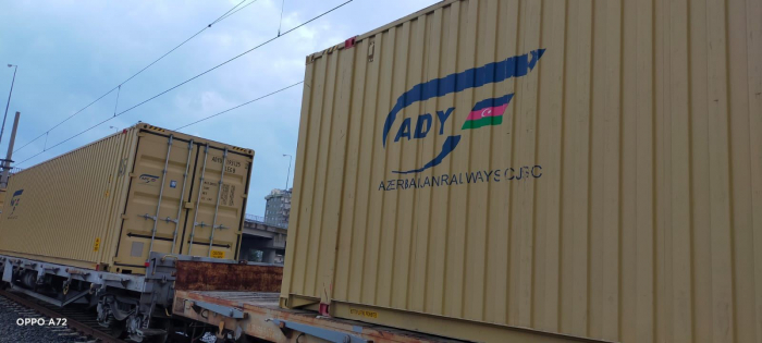   First container train set off heading to liberated Azerbaijani lands   
