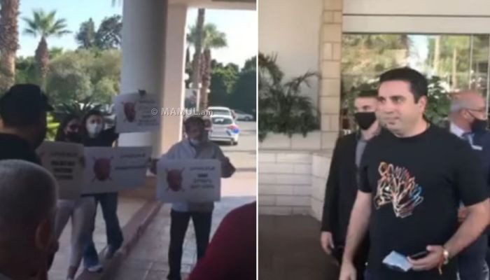   Armenian parliament speaker faces protests in Cyprus -   VIDEO    