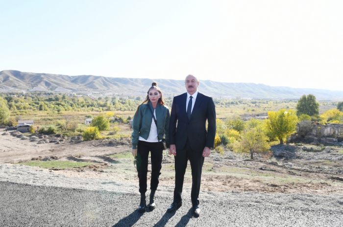  President Ilham Aliyev and First Lady Mehriban Aliyeva pay visit to Gubadli district - UPDATED