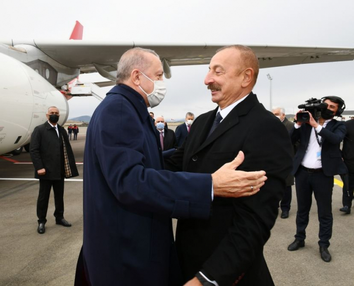 Azerbaijani President Welcomes Turkish Counterpart At Fuzuli