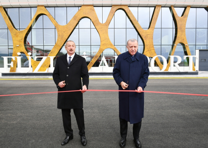  Presidents of Azerbaijan and Turkey attend opening ceremony of Fuzuli airport - PHOTOS (UPDATED)