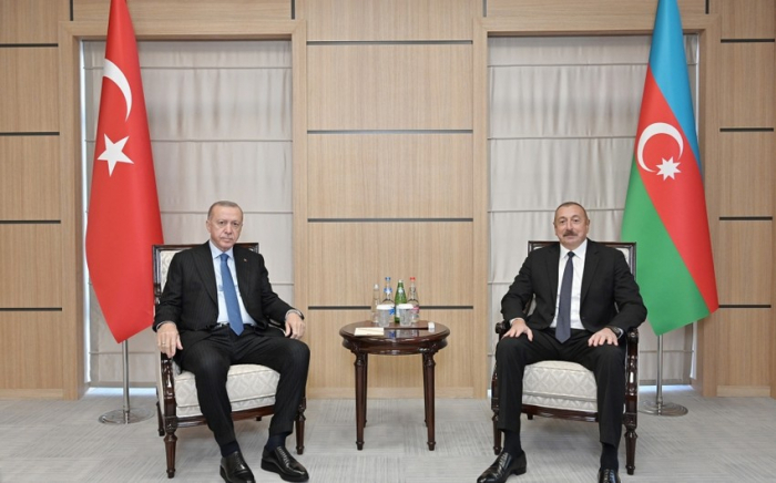  Präsidenten von Aserbaidschan und der Türkei halten Einzelgespräch in Zangilan ab
