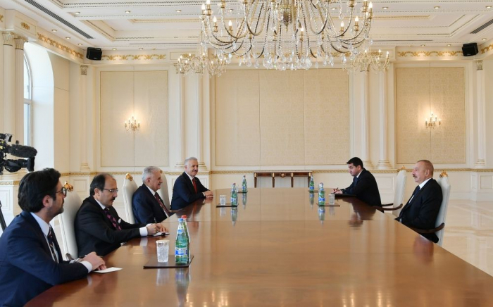   President Ilham Aliyev receives former Turkish MP Binali Yildirim   