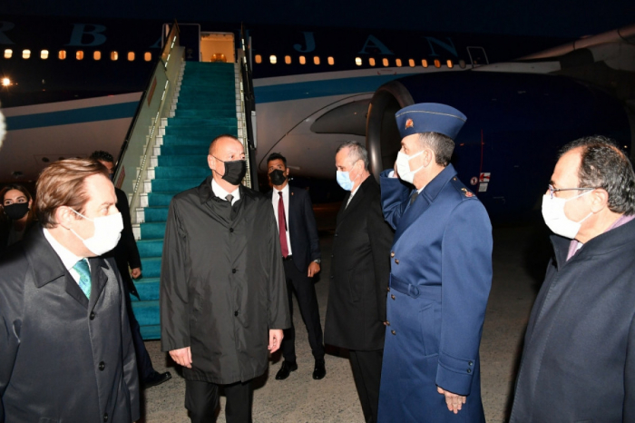  President Ilham Aliyev arrives in Turkey 