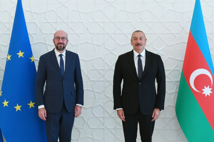 President Aliyev and Charles Michel discuss situation on Armenian-Azerbaijani border