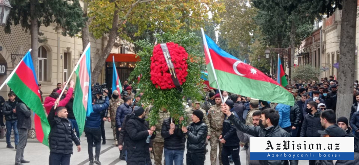  Farewell ceremony being held for martyred Azerbaijani serviceman -  PHOTOS  